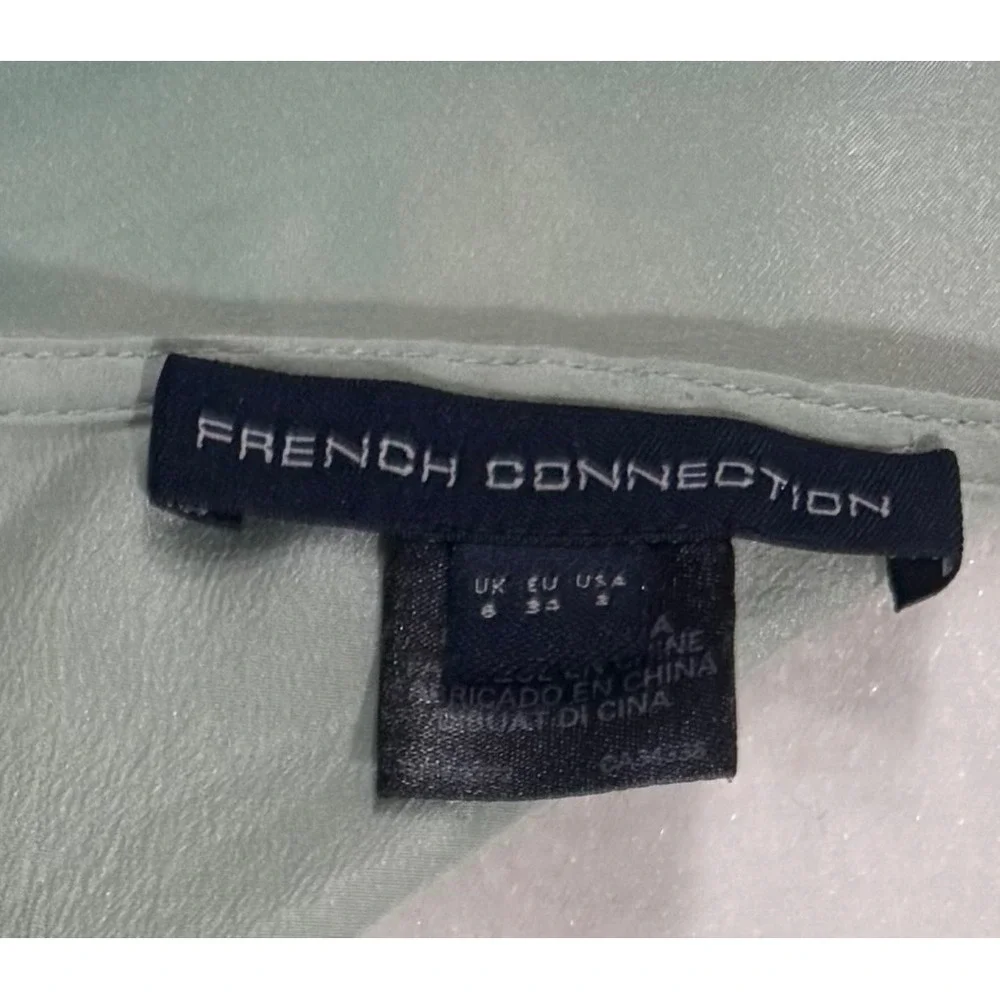 French Connection Women's Silk‎ Green Ombre Dress Shift SZ 6 - Picture 3 of 8